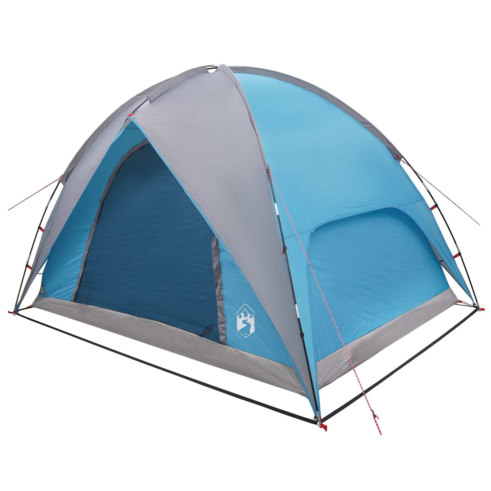 Campingzelt mit Regenhaube wasserdicht Blau 245 x 245 x 149 cm