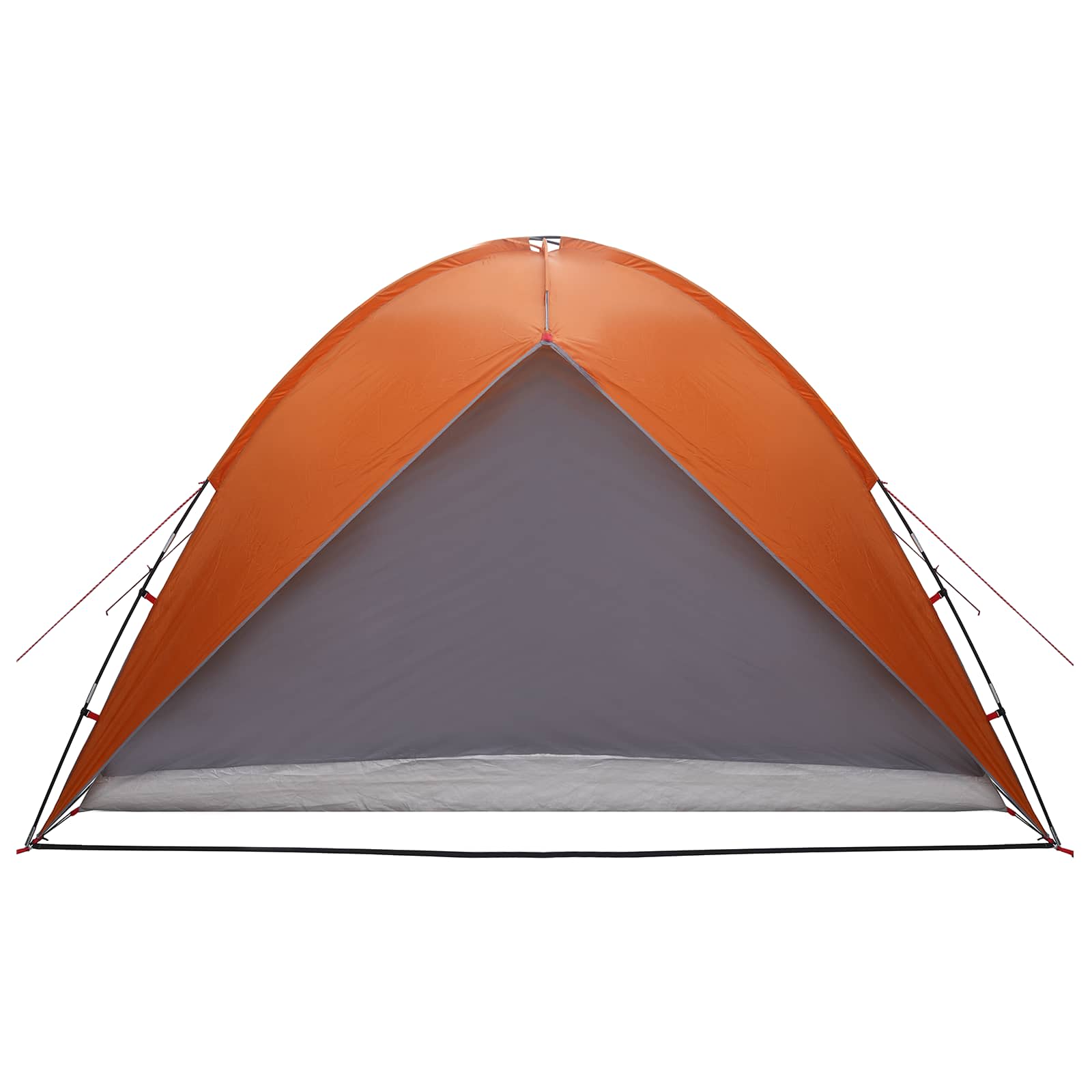 Campingzelt mit Regenhaube wasserdicht Kuppel Grau und Orange