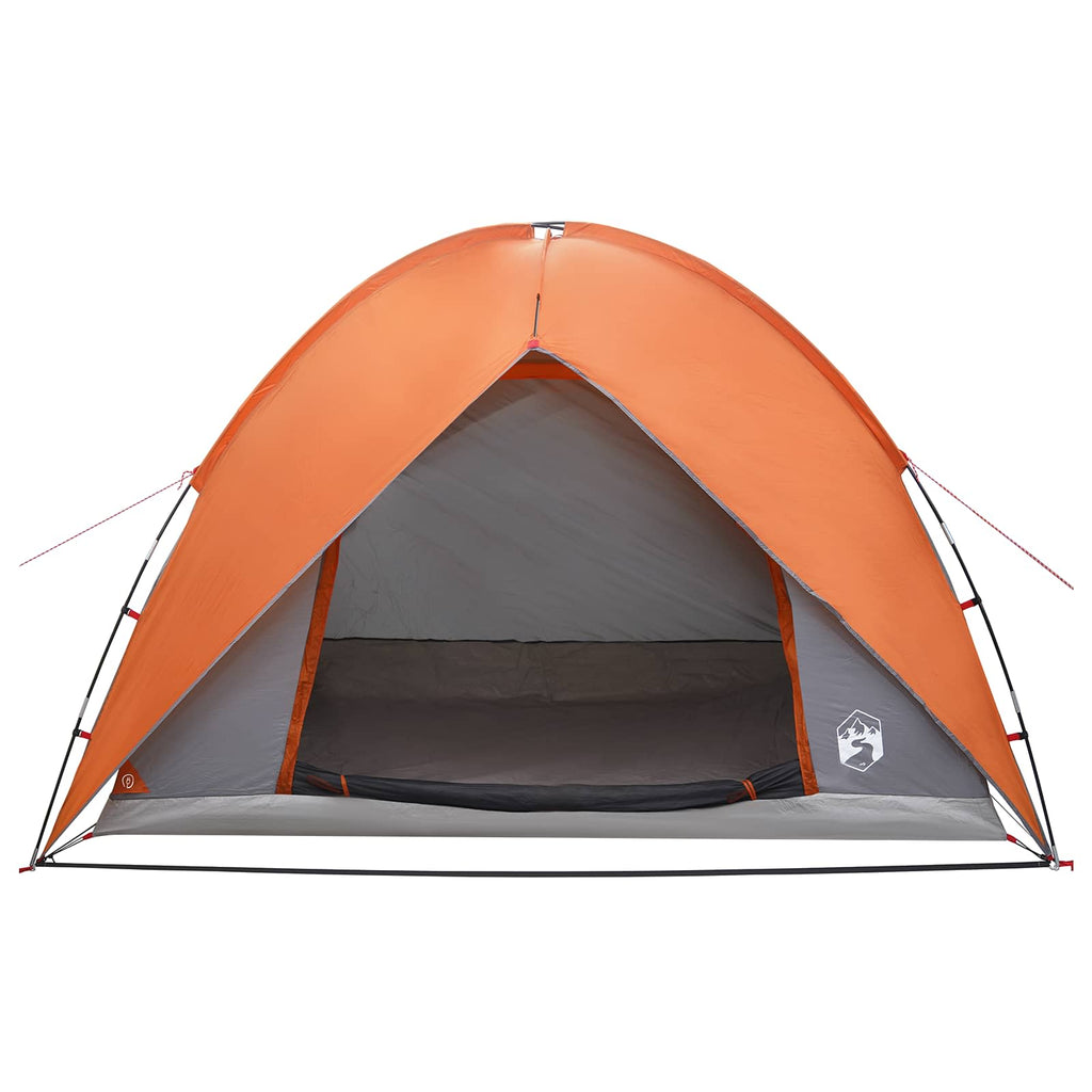 Campingzelt mit Regenhaube wasserdicht Kuppel Grau und Orange