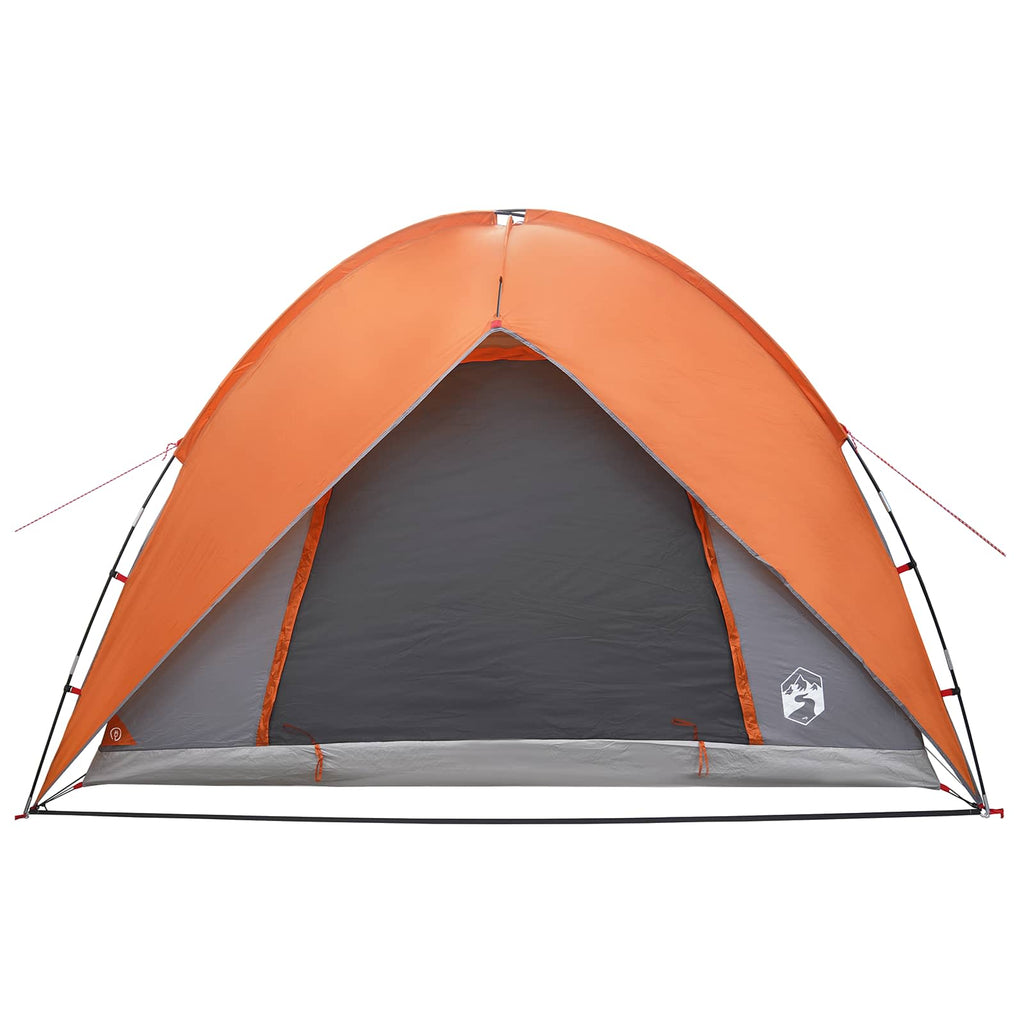Campingzelt mit Regenhaube wasserdicht Kuppel Grau und Orange