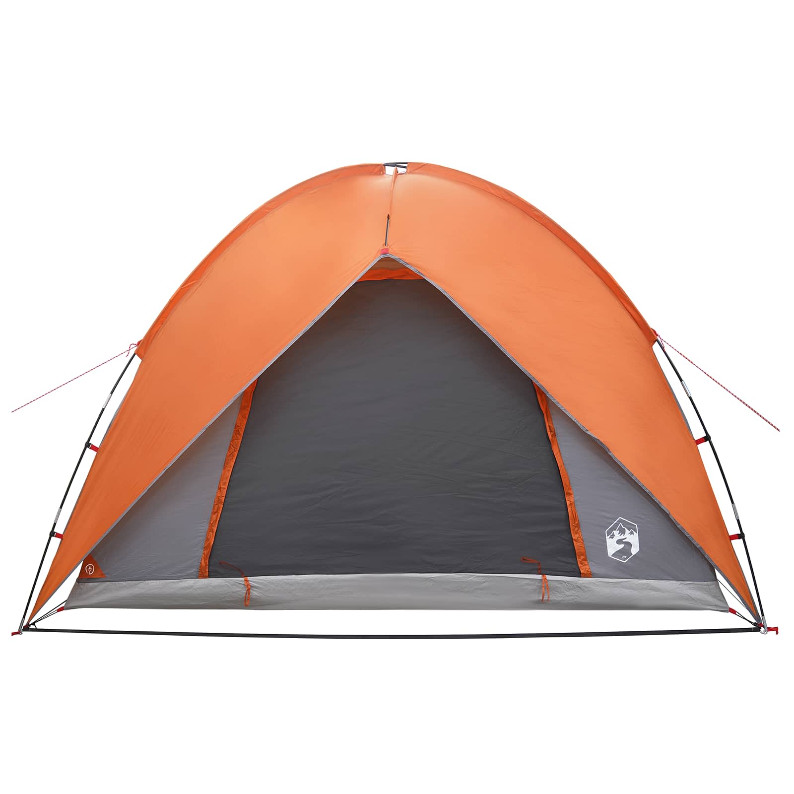 Campingzelt mit Regenhaube wasserdicht Kuppel Grau und Orange