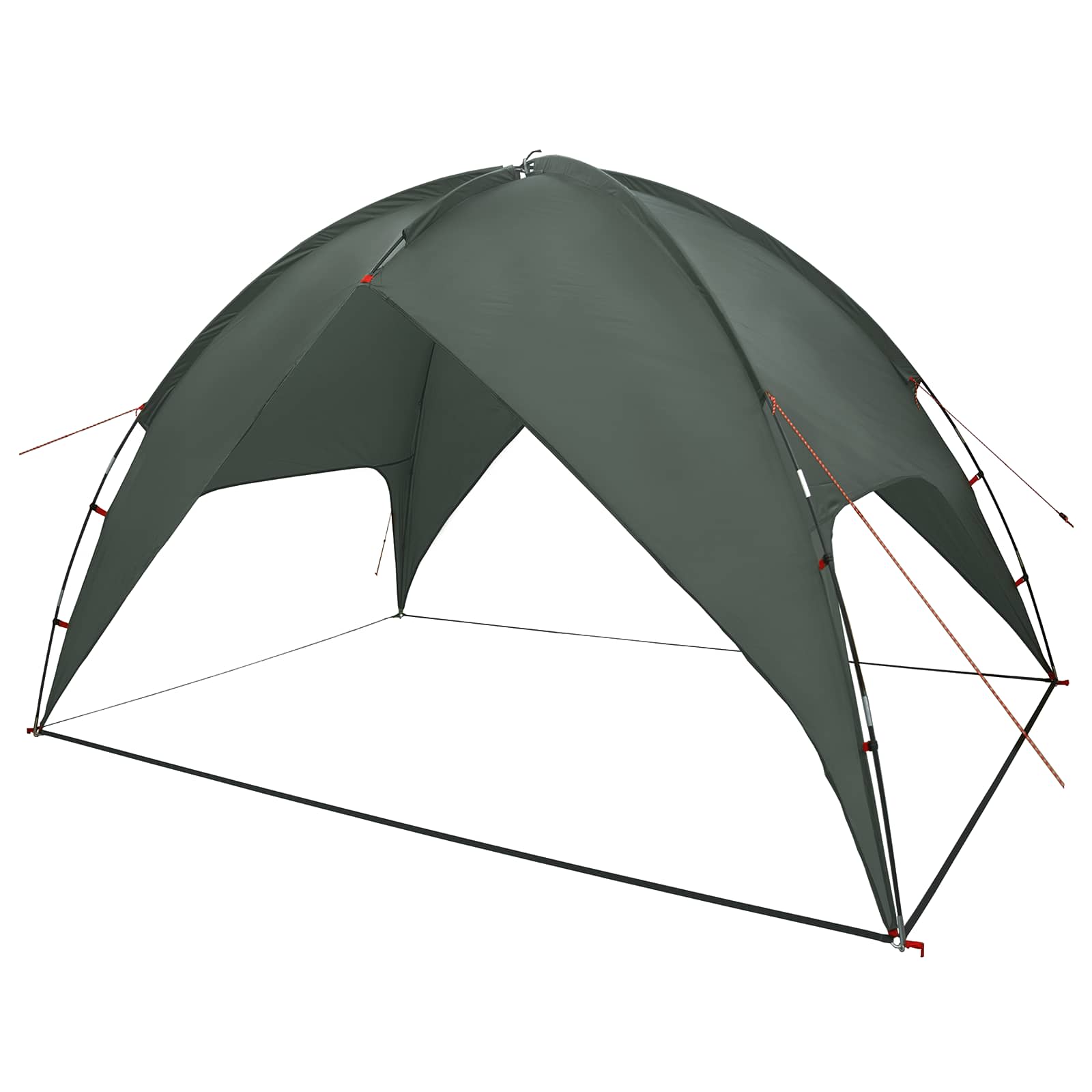 Campingzelt mit Regenhaube wasserdicht Kuppel Olivegrün