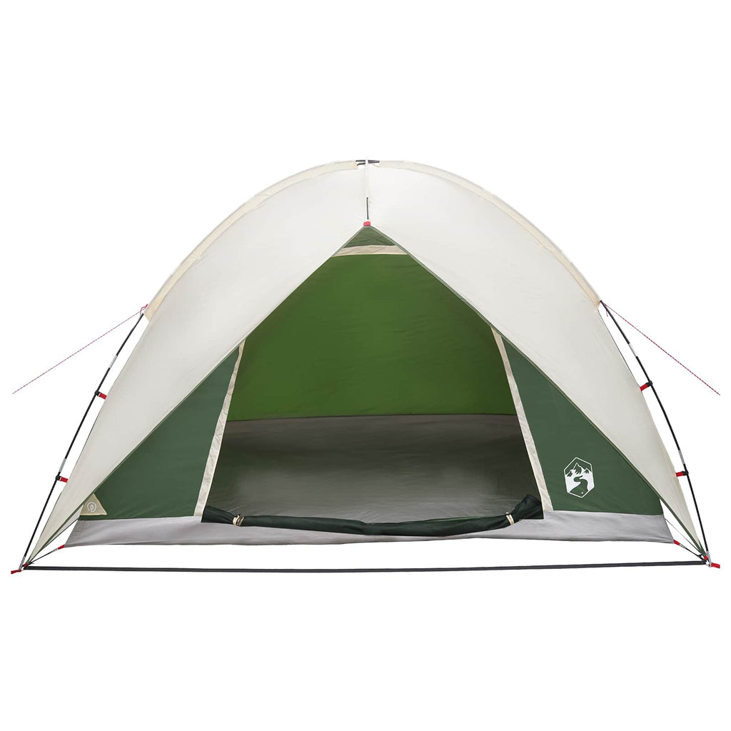 Campingzelt mit Regenhaube wasserdicht Kuppel Grün 4-Personen