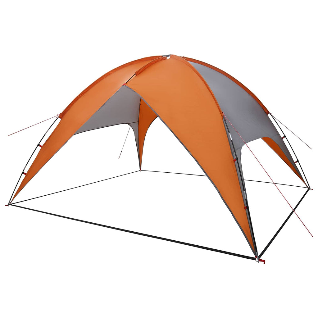 Campingzelt mit Regenhaube wasserdicht Kuppel Grau und Orange