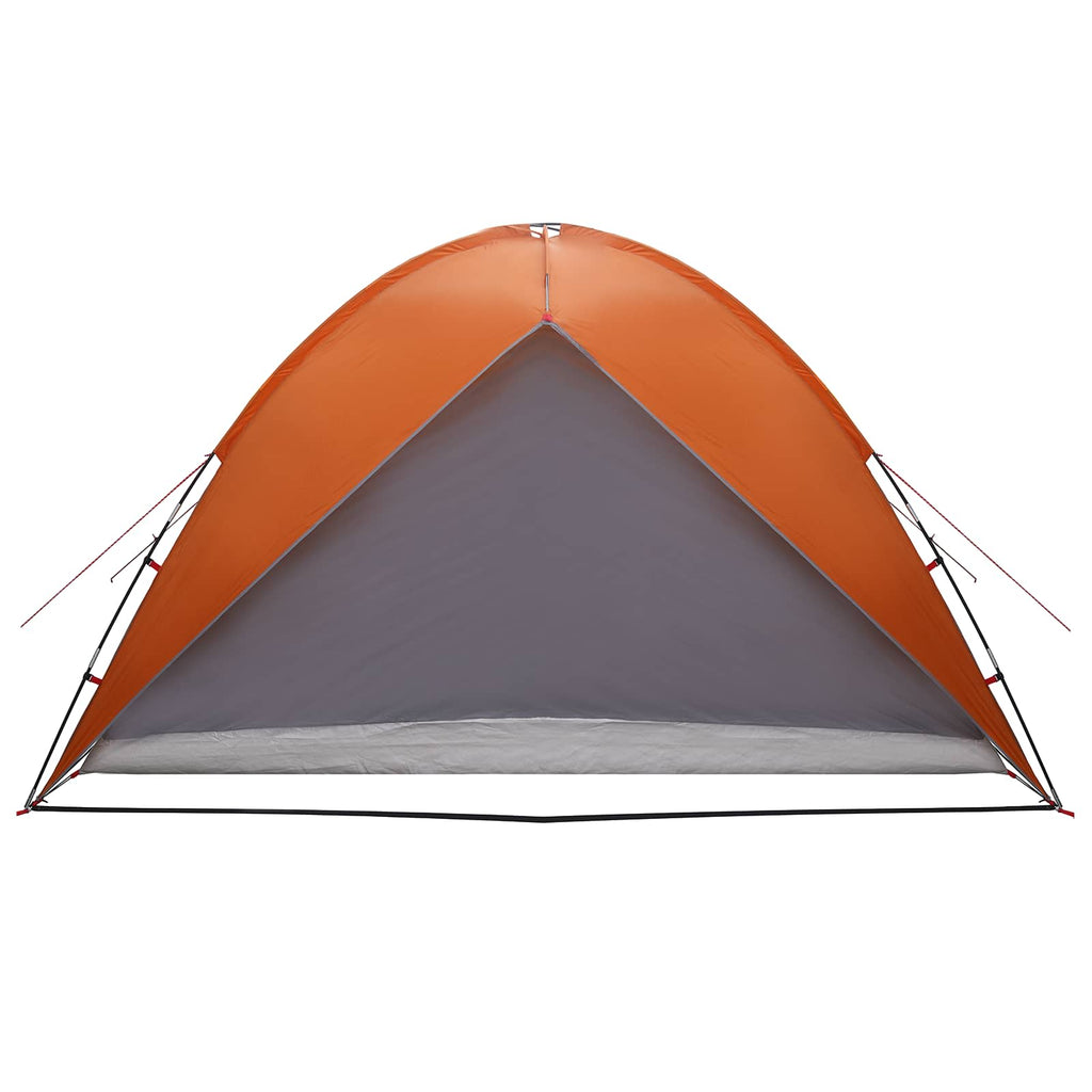 Campingzelt mit Regenhaube wasserdicht Kuppel Grau und Orange