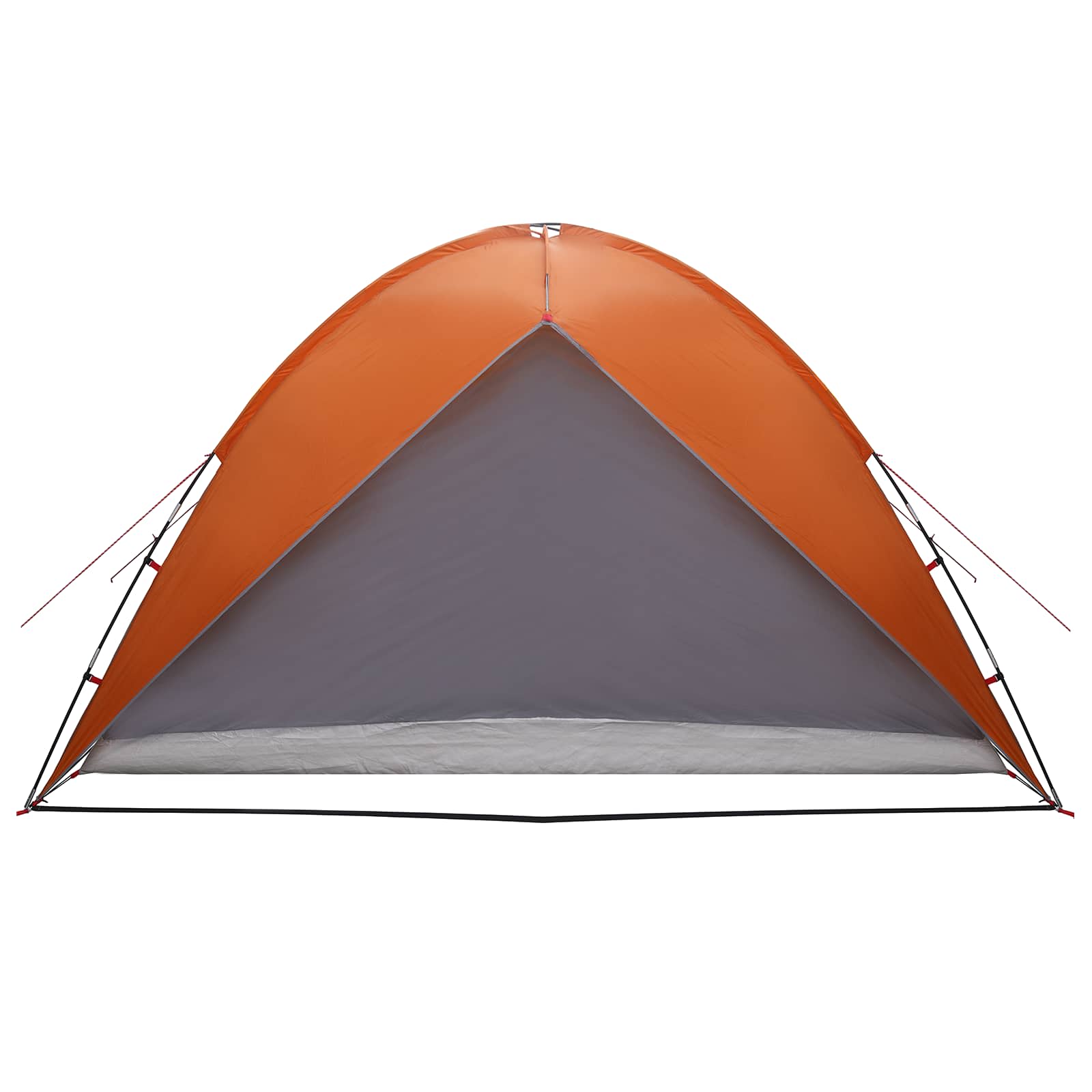 Campingzelt mit Regenhaube wasserdicht Kuppel Grau und Orange