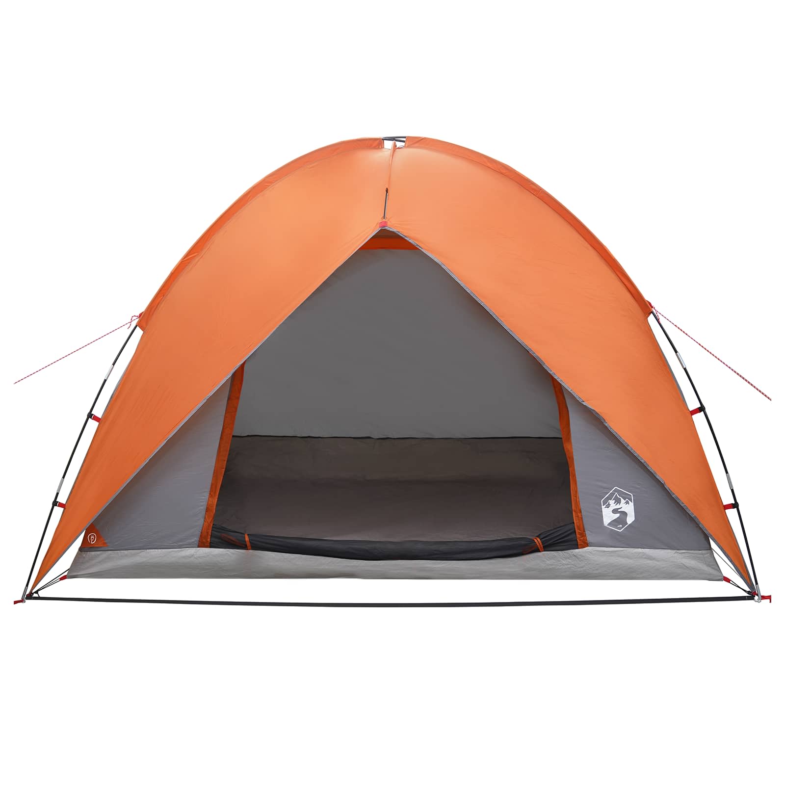Campingzelt mit Regenhaube wasserdicht Kuppel Grau und Orange