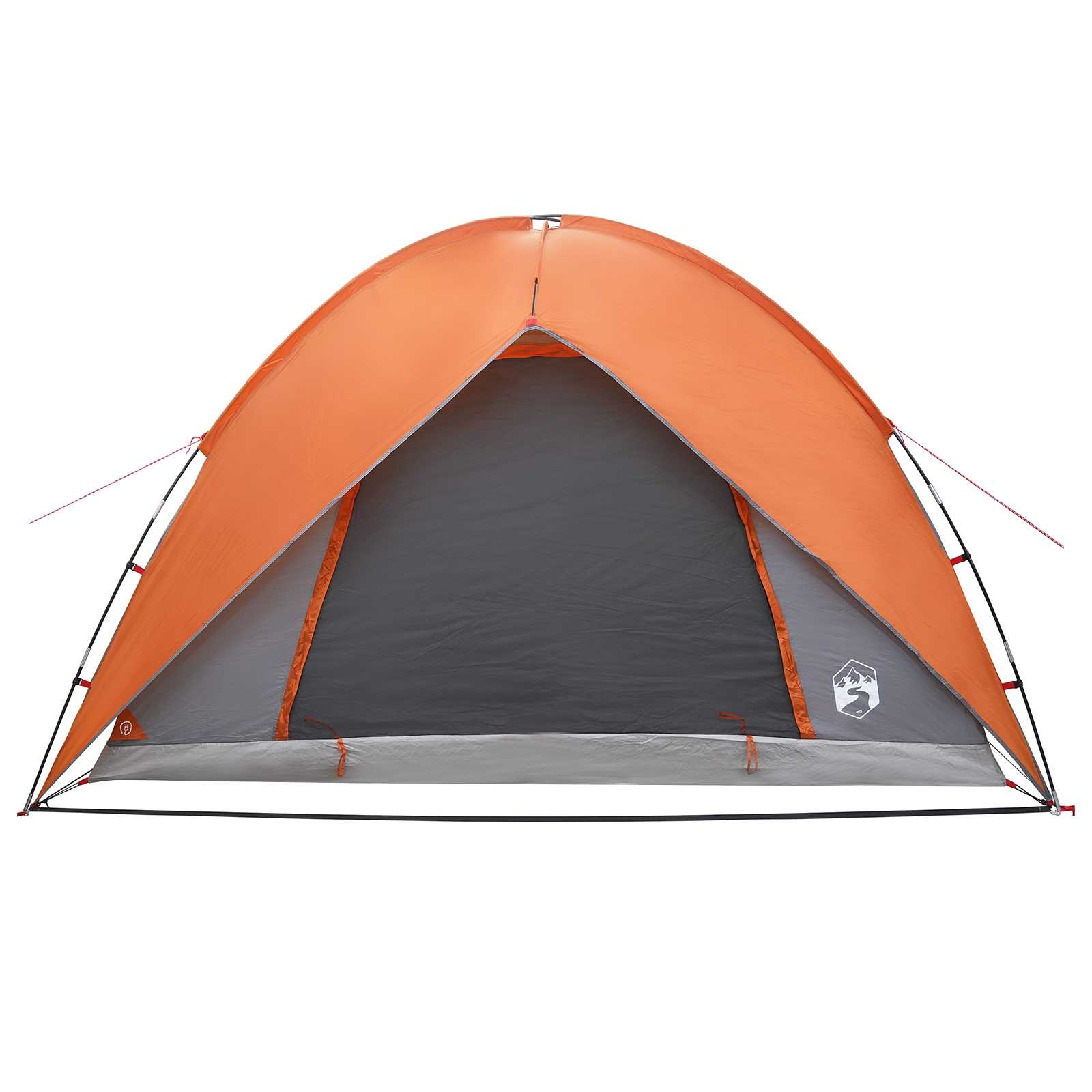 Campingzelt mit Regenhaube wasserdicht Kuppel Grau und Orange