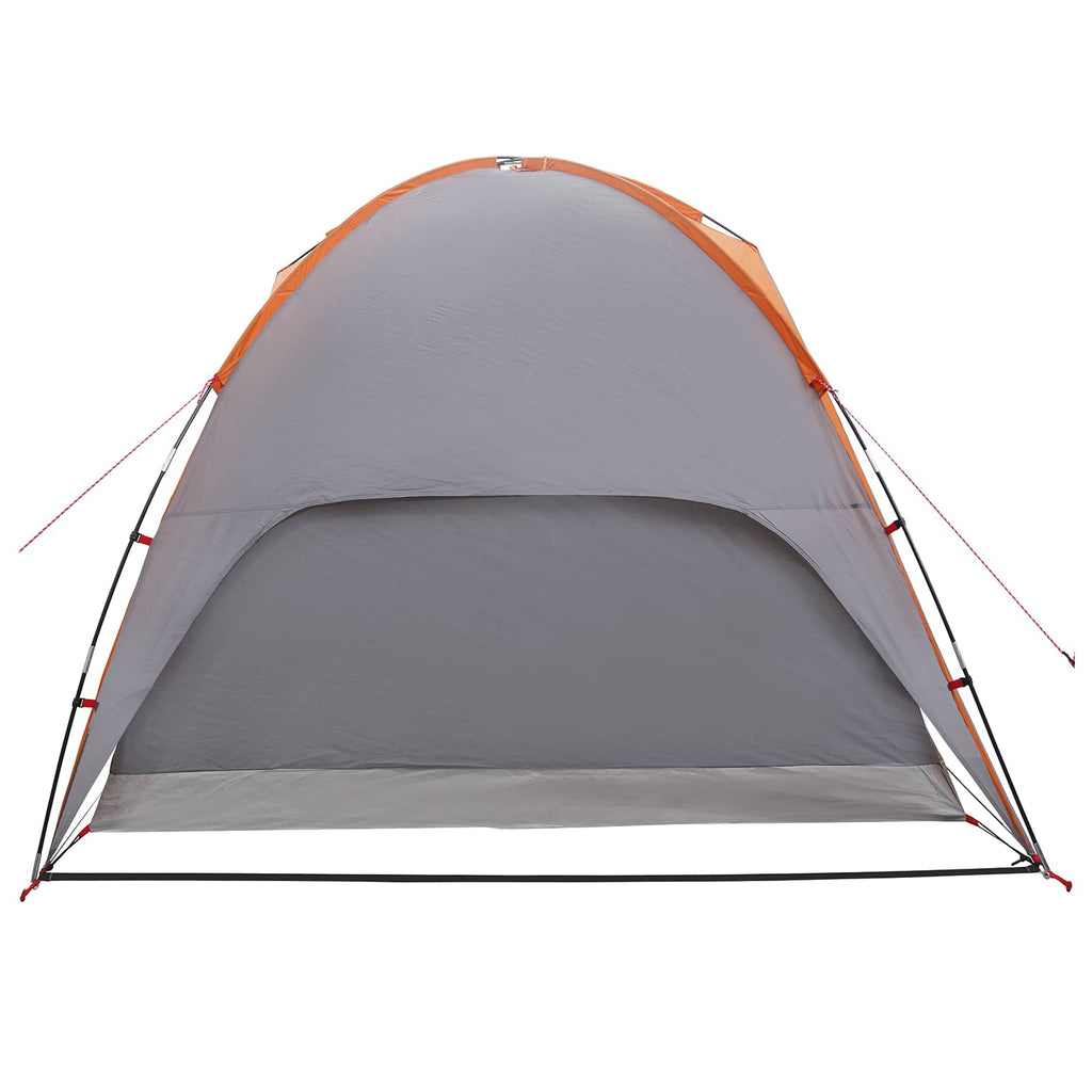 Campingzelt mit Regenhaube wasserdicht Kuppel Grau und Orange