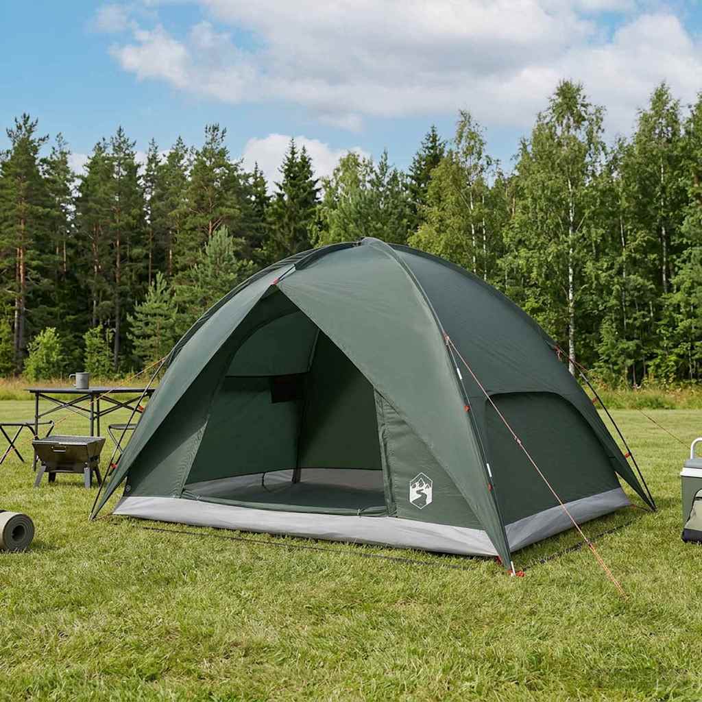 Campingzelt mit Regenhaube wasserdicht Kuppel Olivegrün