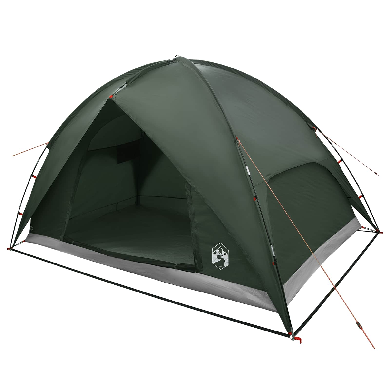 Campingzelt mit Regenhaube wasserdicht Kuppel Olivegrün