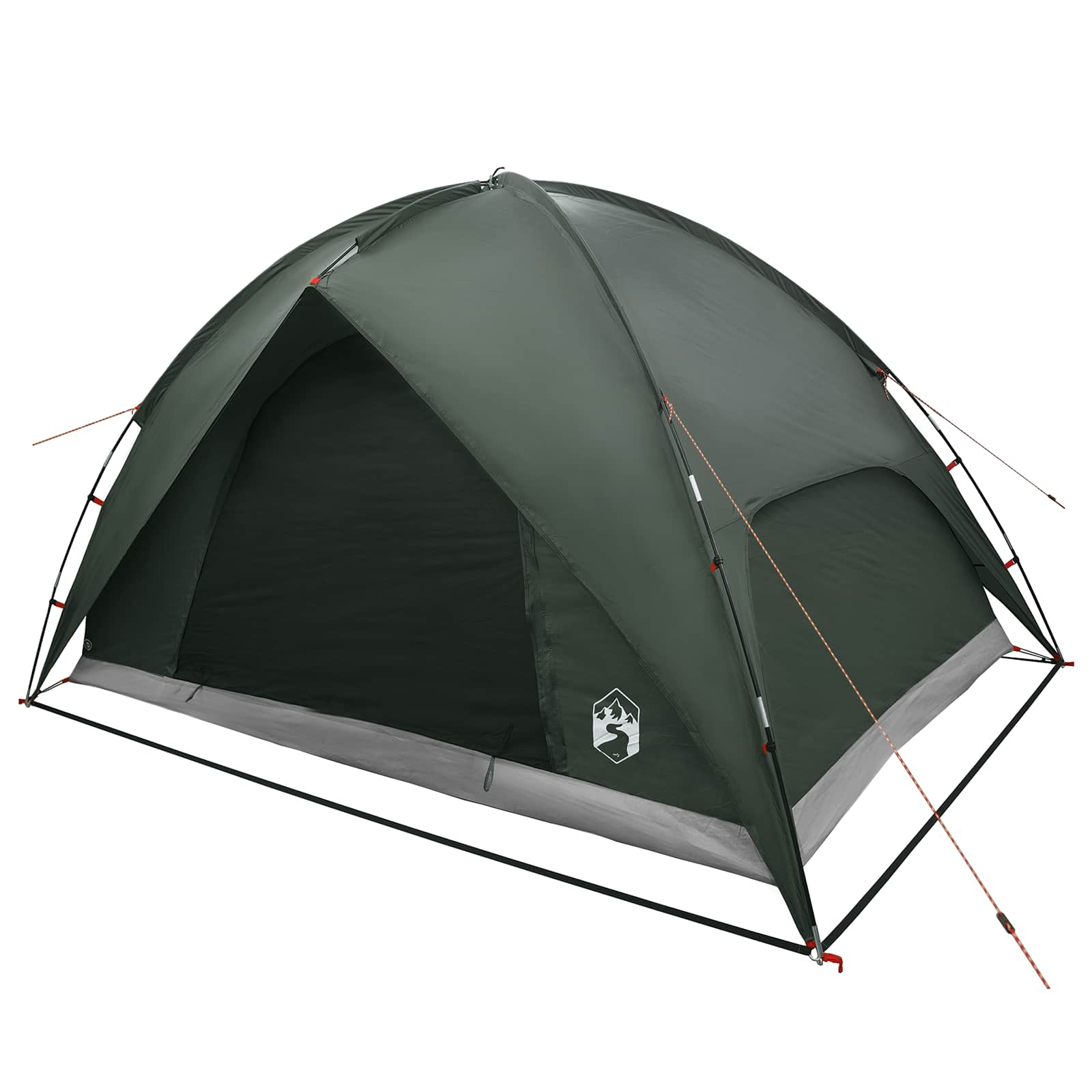 Campingzelt mit Regenhaube wasserdicht Kuppel Olivegrün