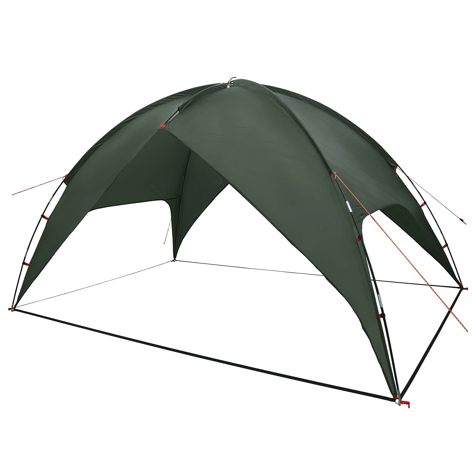 Campingzelt mit Regenhaube wasserdicht Kuppel Olivegrün