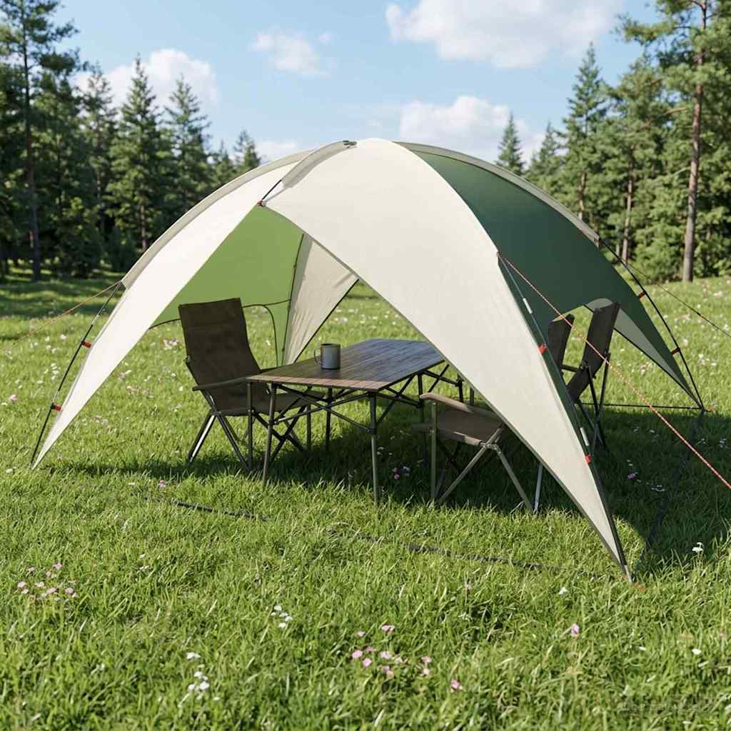 Campingzelt mit Regenhaube wasserdicht Grün 360 x 245 x 185 cm