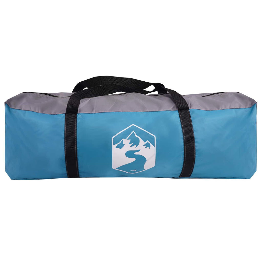 Campingzelt mit Regenhaube wasserdicht Blau 360 x 245 x 185 cm