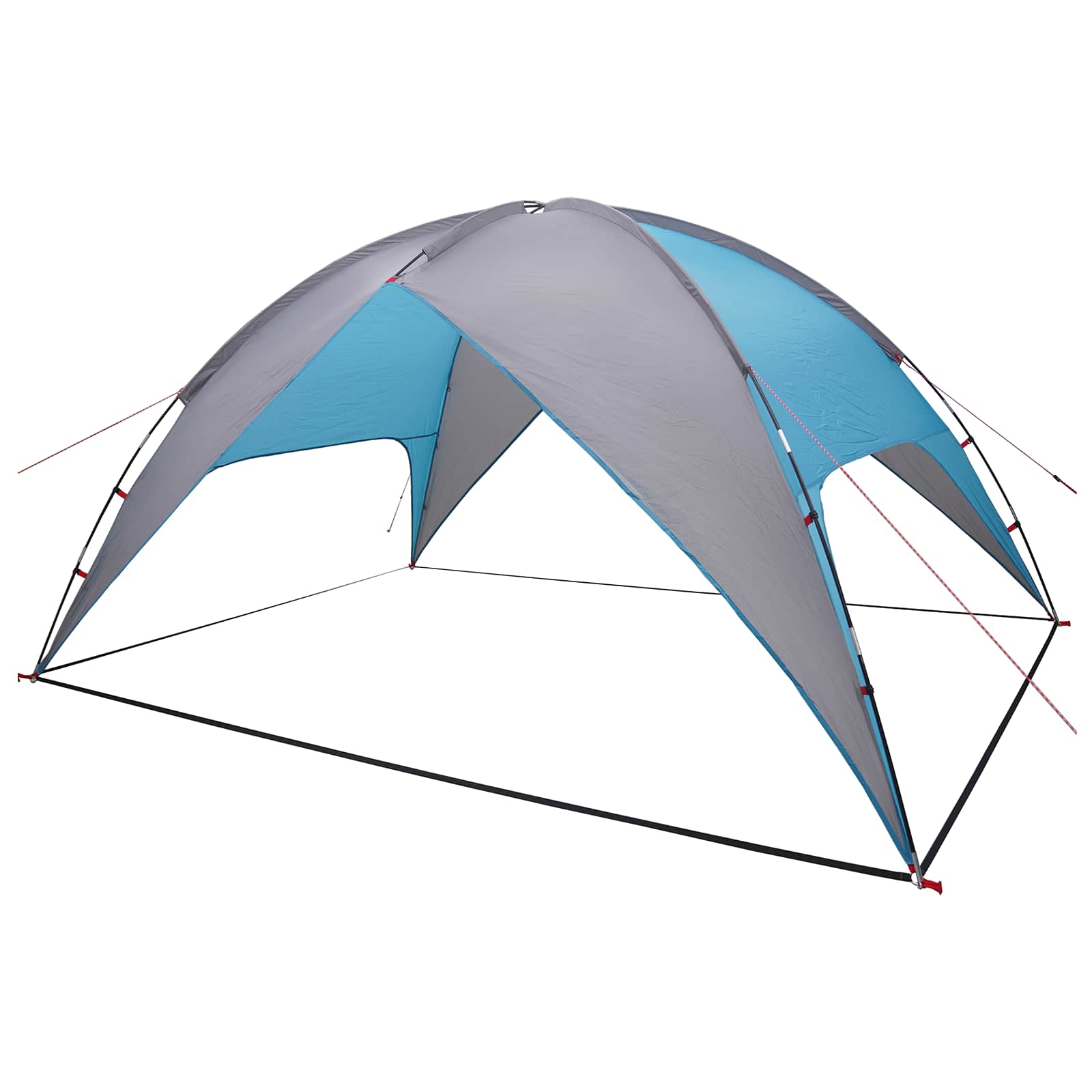 Campingzelt mit Regenhaube wasserdicht Blau 360 x 245 x 185 cm