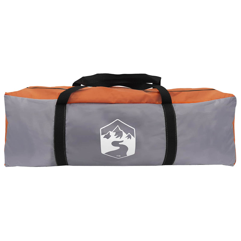 Campingzelt mit Regenhaube wasserdicht Kuppel Grau und Orange