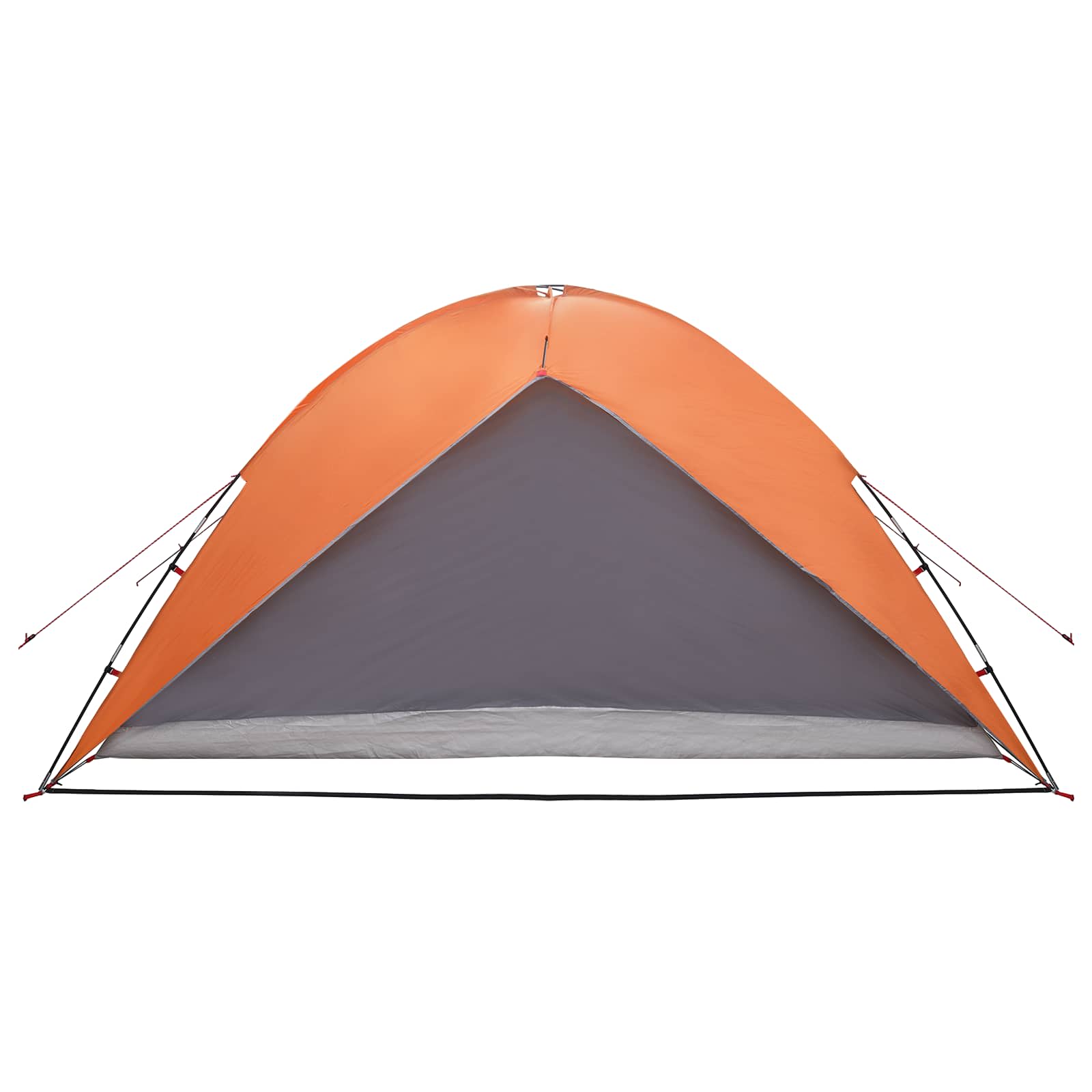 Campingzelt mit Regenhaube wasserdicht Kuppel Grau und Orange