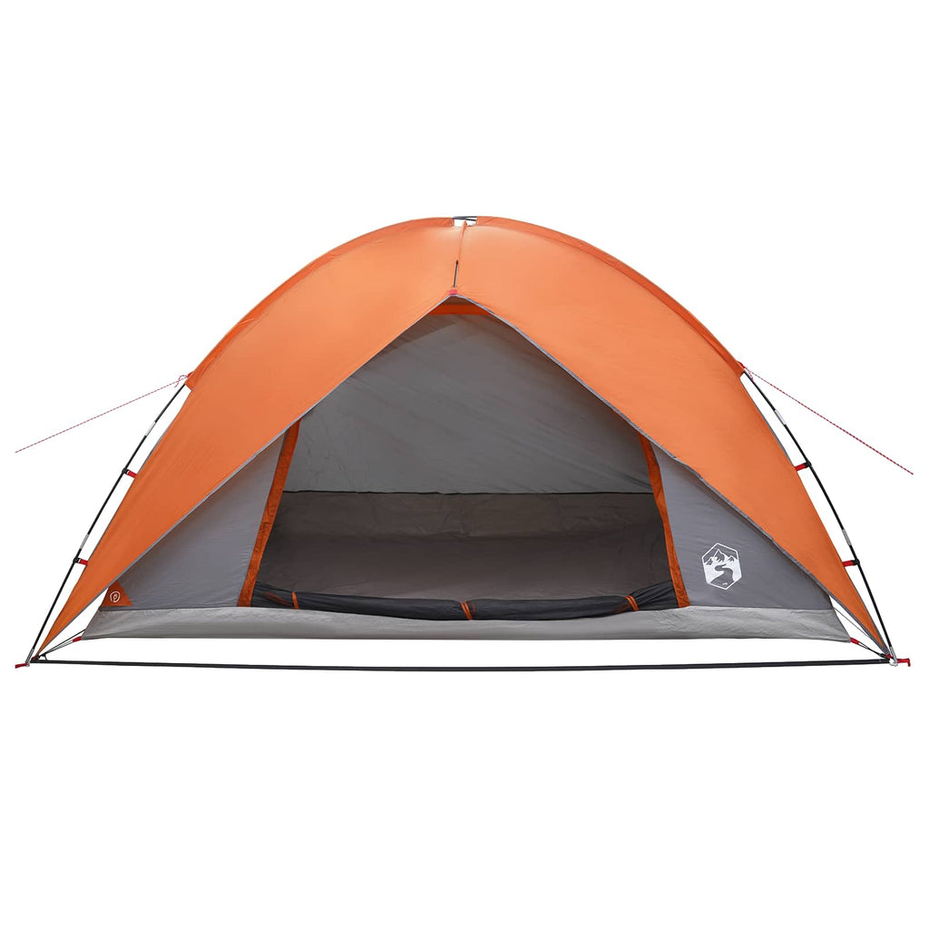 Campingzelt mit Regenhaube wasserdicht Kuppel Grau und Orange
