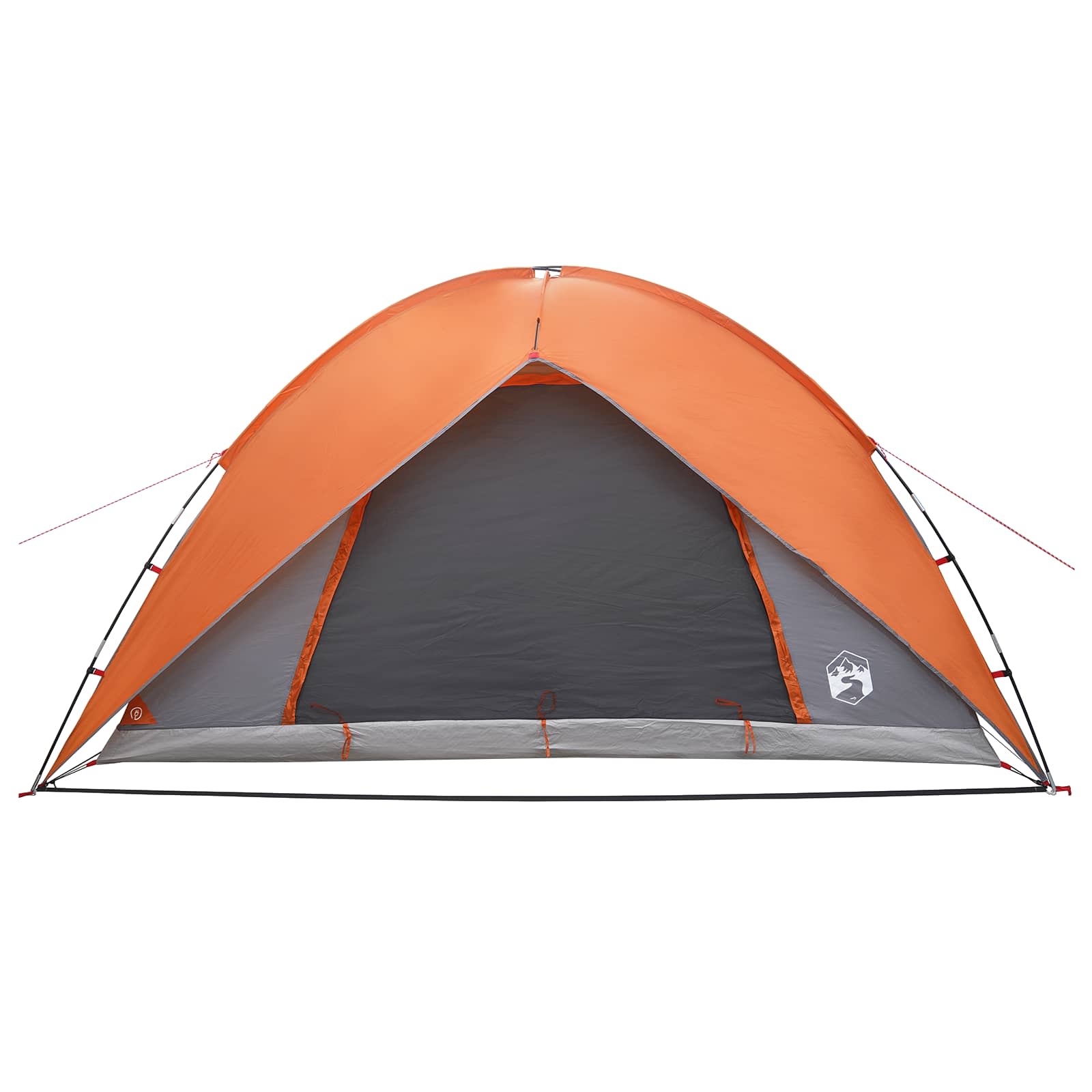Campingzelt mit Regenhaube wasserdicht Kuppel Grau und Orange