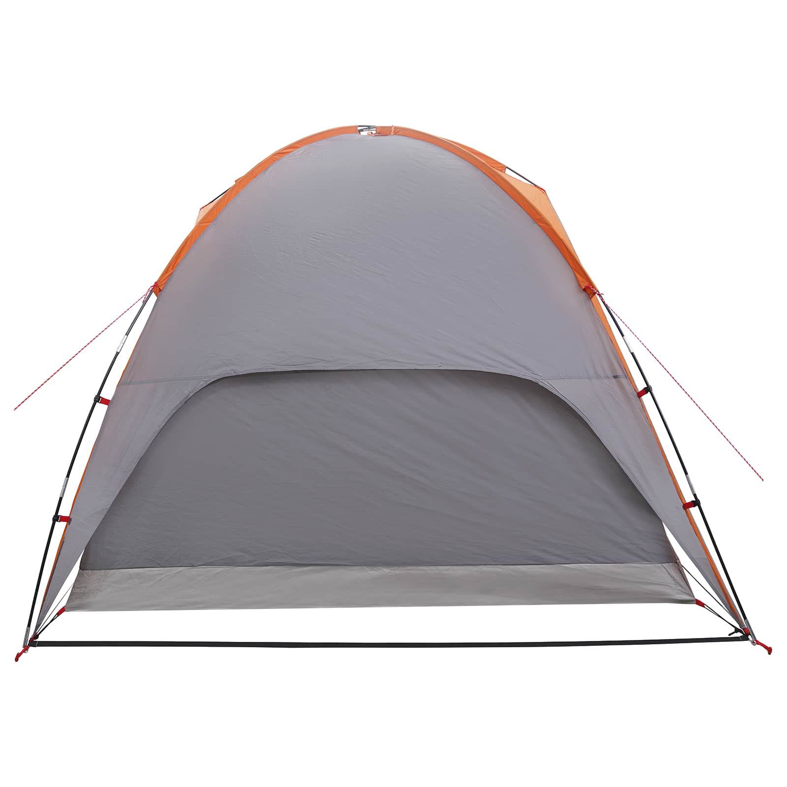 Campingzelt mit Regenhaube wasserdicht Kuppel Grau und Orange