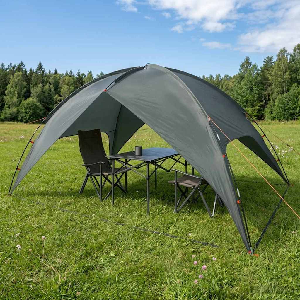 Campingzelt mit Regenhaube wasserdicht Kuppel Olivegrün