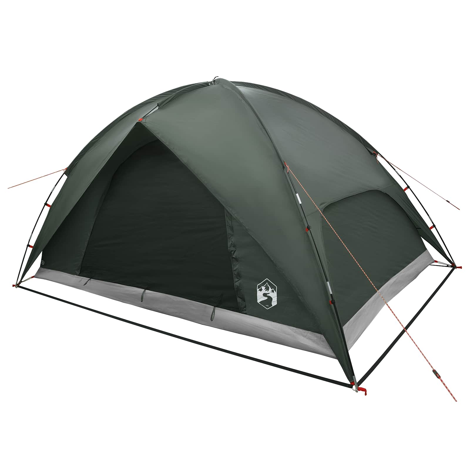 Campingzelt mit Regenhaube wasserdicht Kuppel Olivegrün