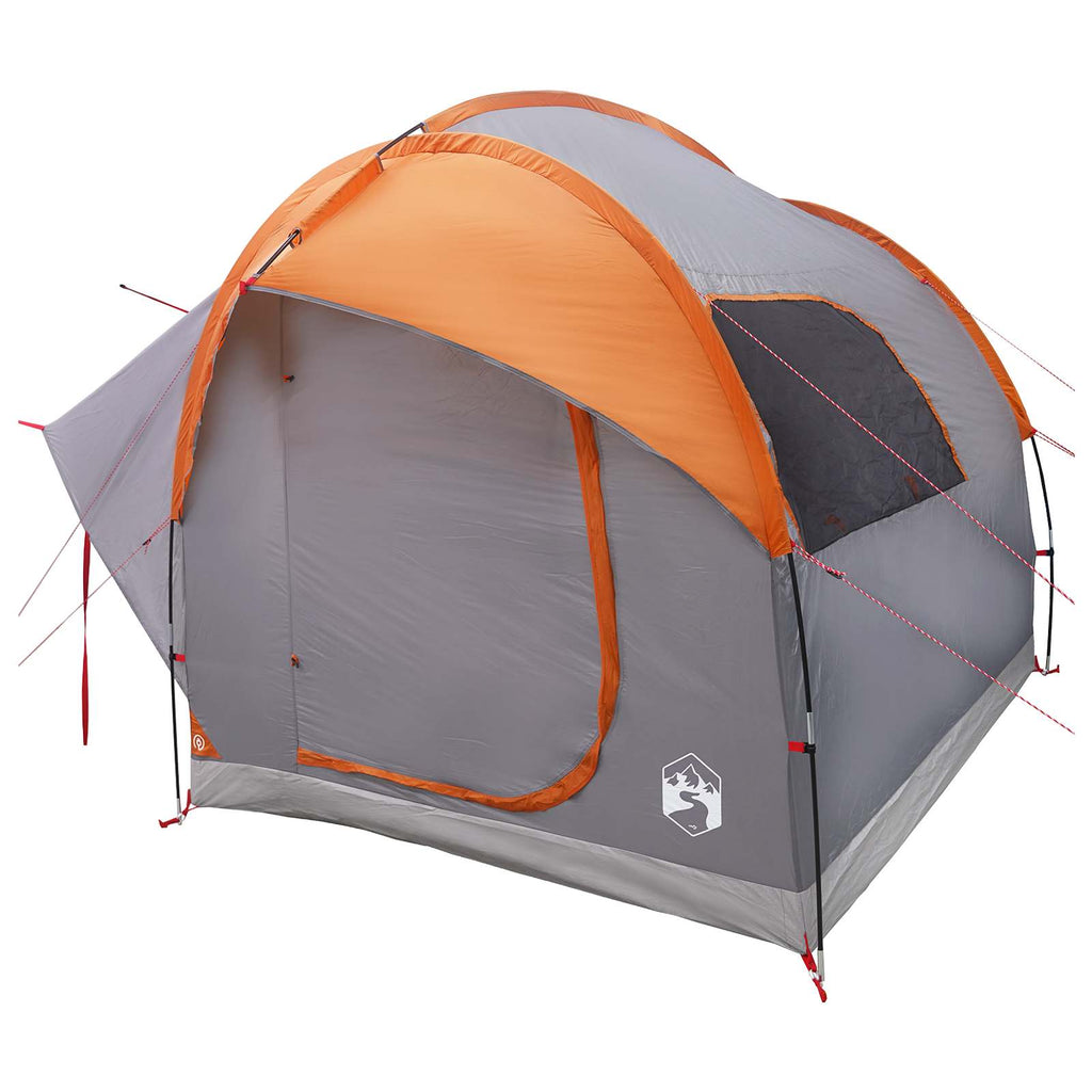 Autozelt Grau und Orange 239 x 210 x 210 cm Polyester und Stahl