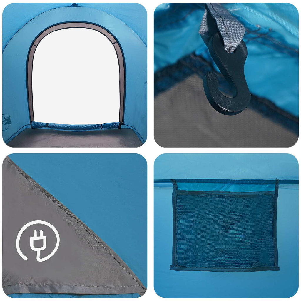 Autozelt mit Dach Blau 200 x 170 x 170 cm Polyester und Stahl