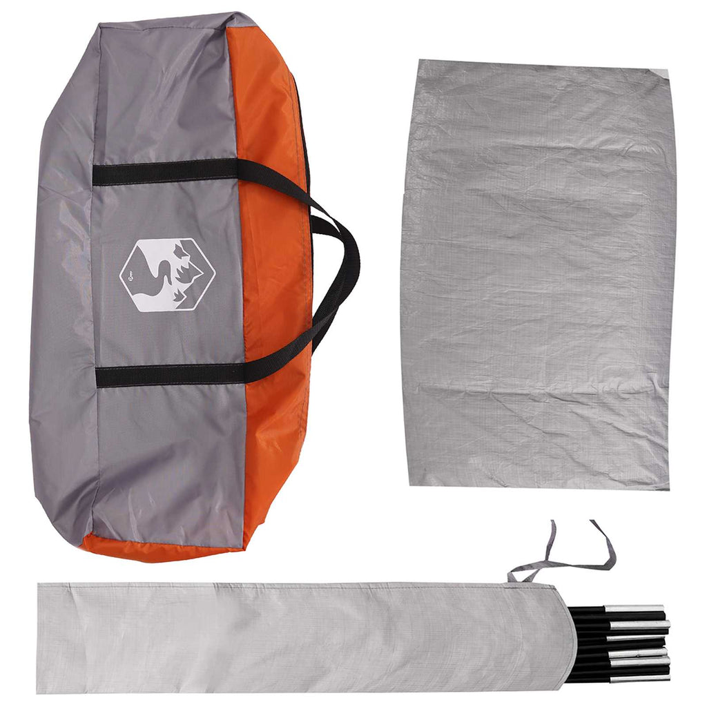 Autozelt Grau und Orange 200 x 170 x 170 cm Polyester und Stahl