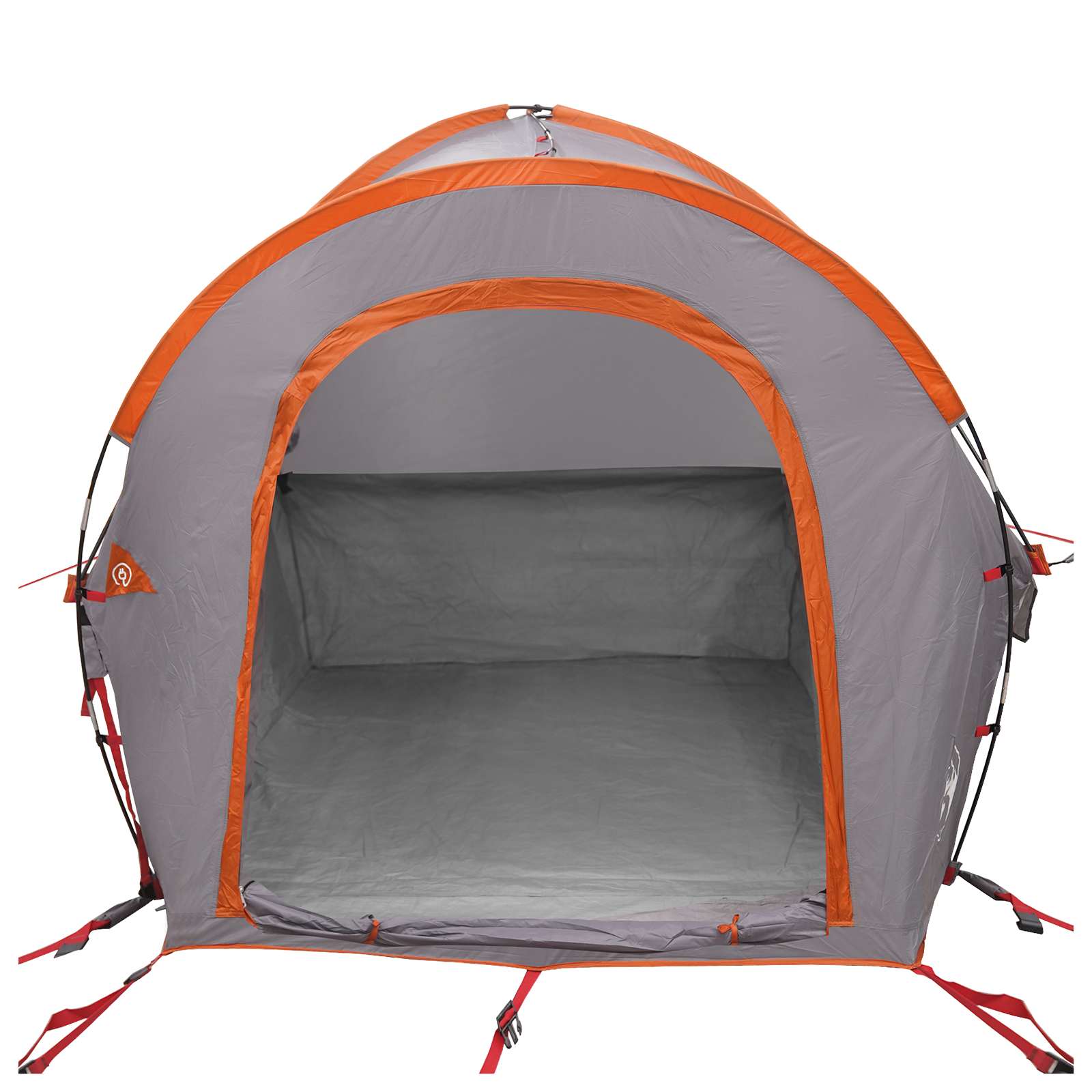 Autozelt Grau und Orange 200 x 170 x 170 cm Polyester und Stahl
