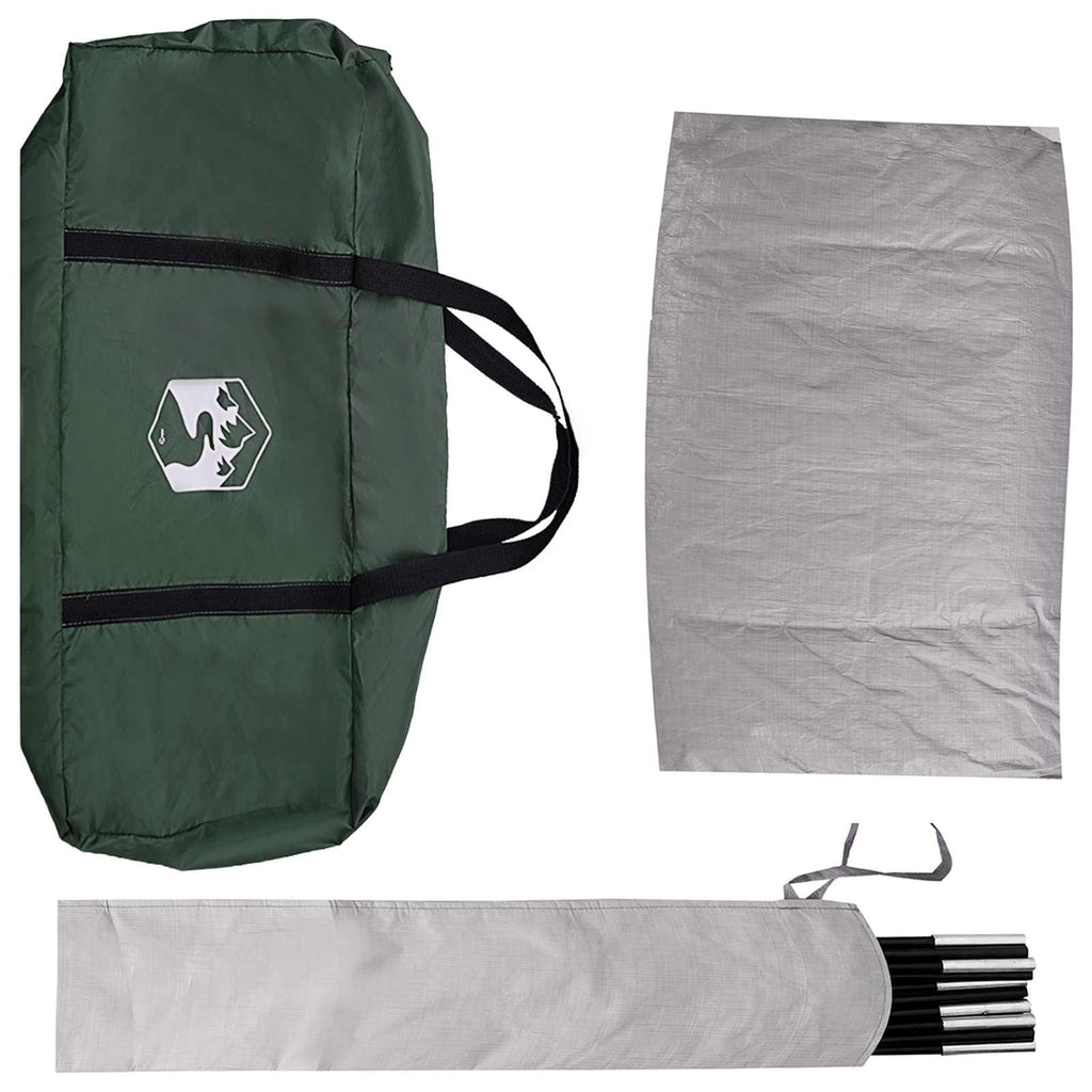 Autozelt Olivegrün 200 x 170 x 170 cm Polyester und Stahl