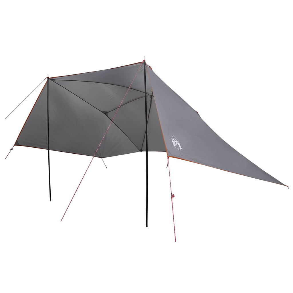 Autozelt Grau und Orange 308 x 215 x 220 cm Polyester und Stahl