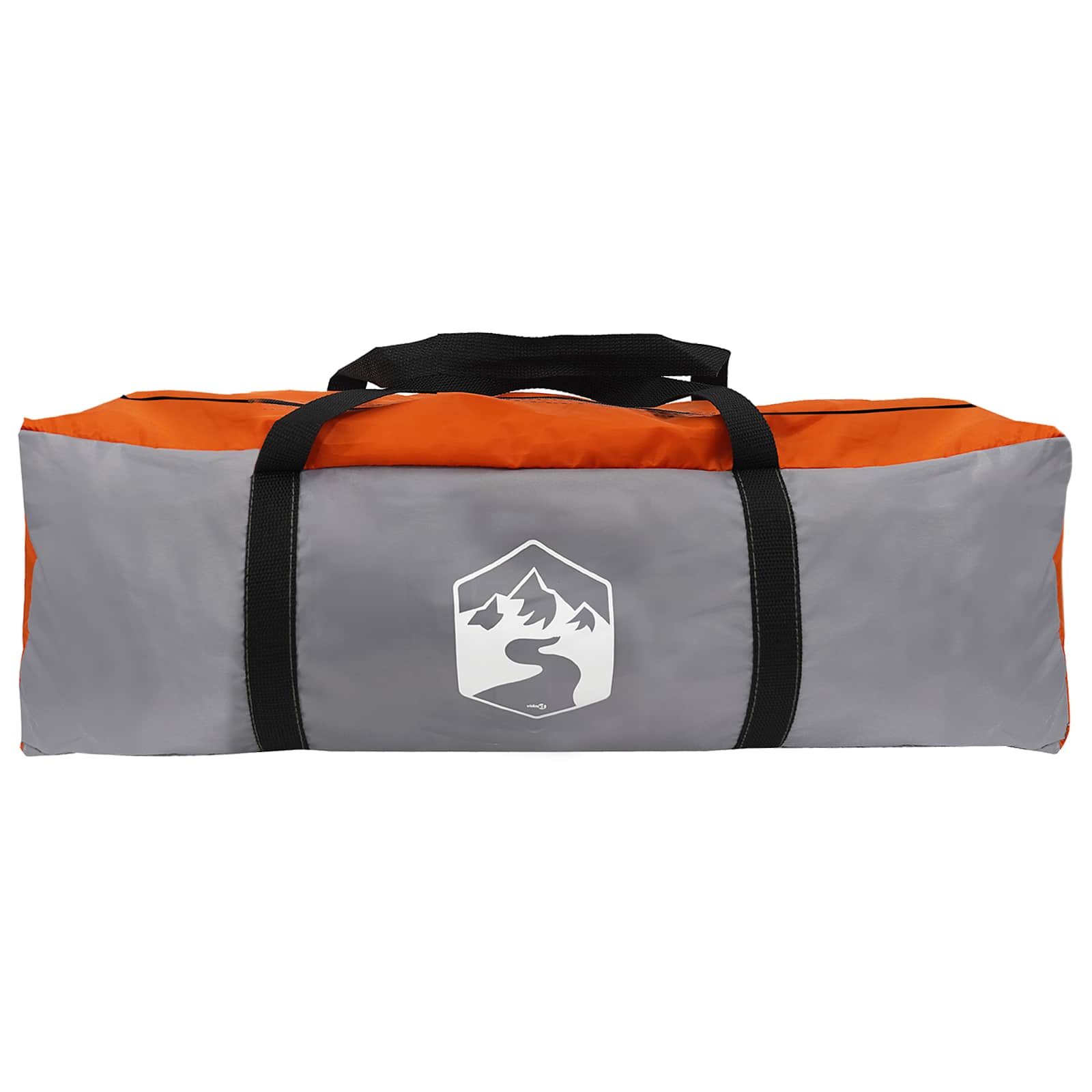 Autozelt Grau und Orange 350 x 250 cm Polyester und Stahl