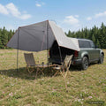 Autozelt Grau und Orange 350 x 250 cm Polyester und Stahl
