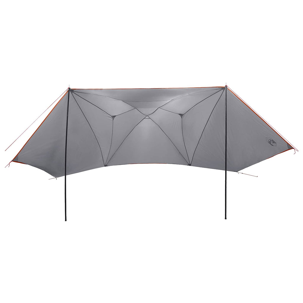 Autozelt Grau und Orange 350 x 250 cm Polyester und Stahl