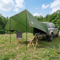 Fahrzeugmarkise Grün 518 x 580 x 215 cm Polyester und Stahl
