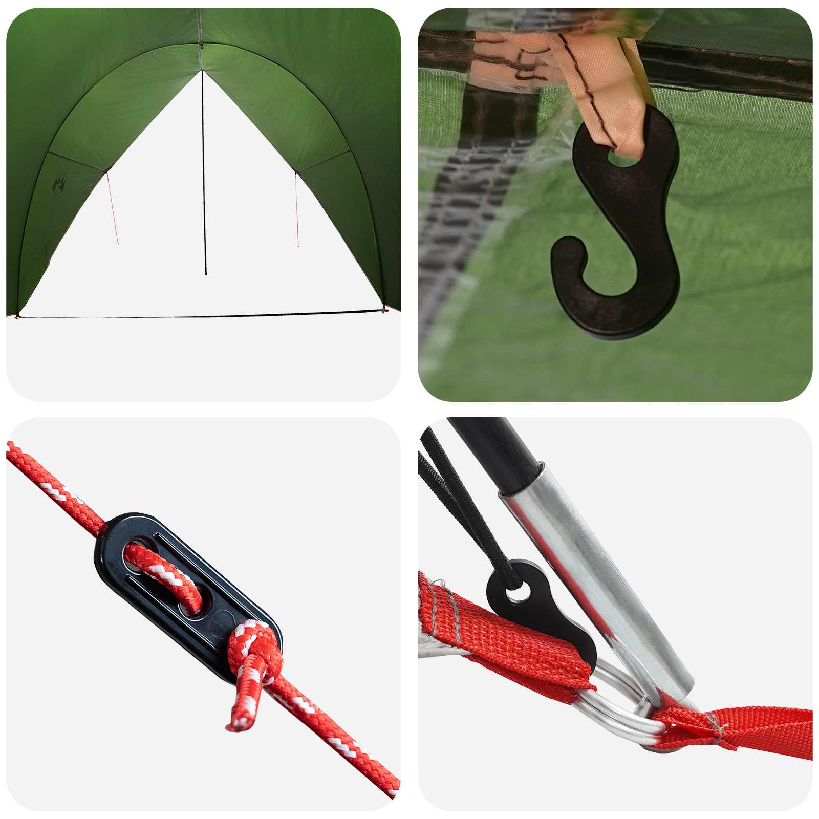 Heck-Awnings wasserfest Grün 405 x 280 x 220 cm
