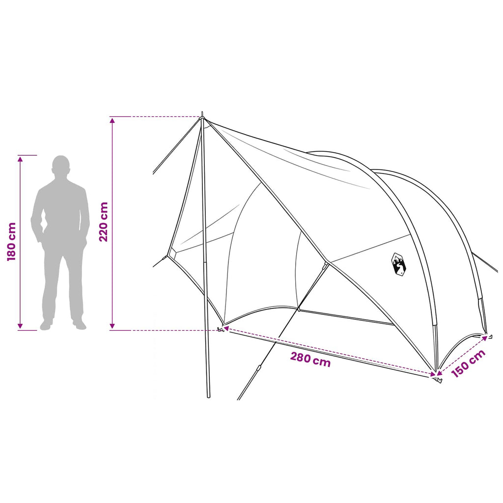 Heck-Awnings wasserfest Blau 405 x 280 x 220 cm