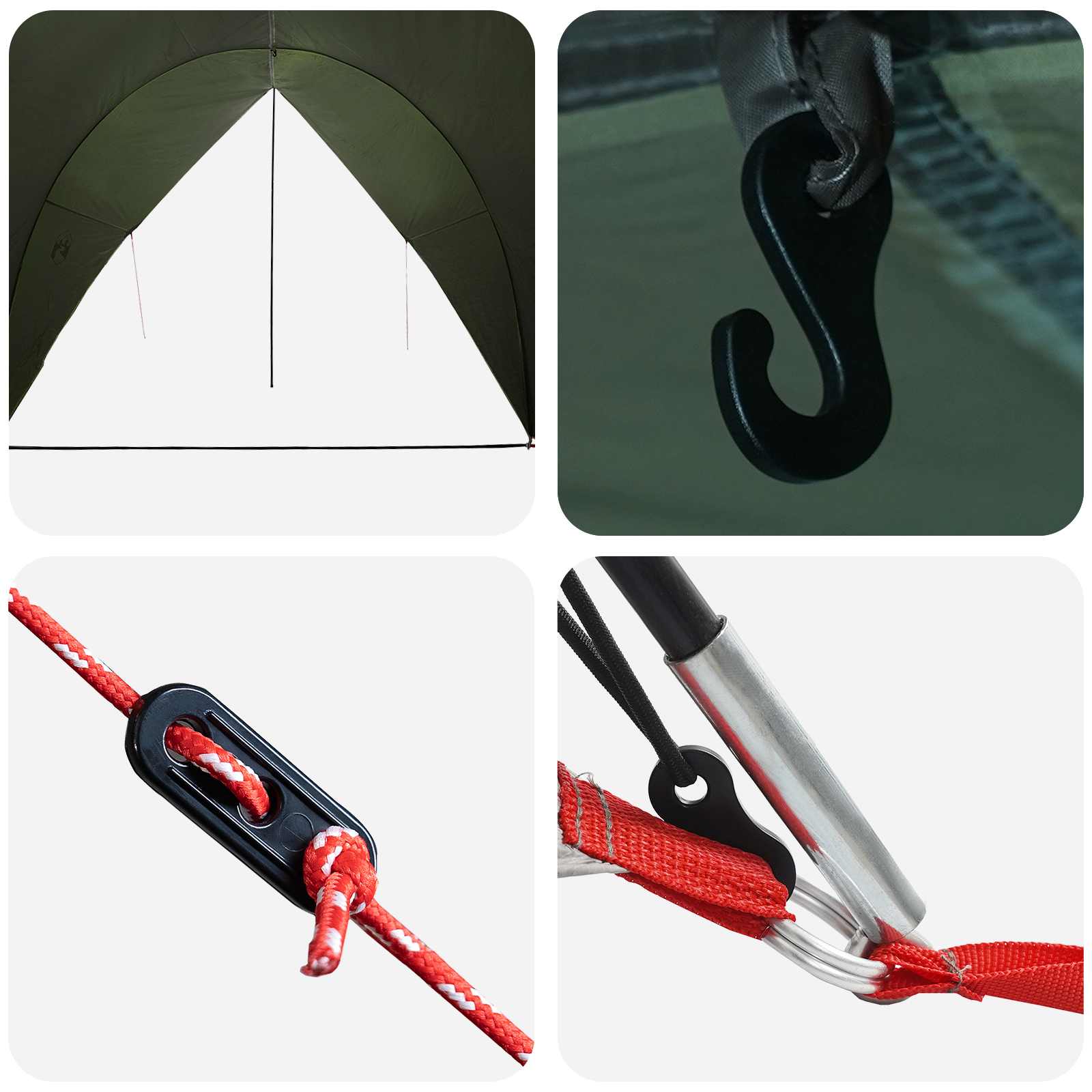 Heck-Awnings wasserfest Olivegrün 405 x 280 x 220 cm