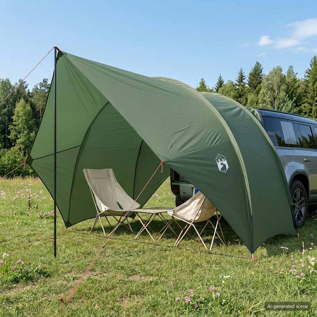 Heck-Awnings wasserfest Olivegrün 405 x 280 x 220 cm