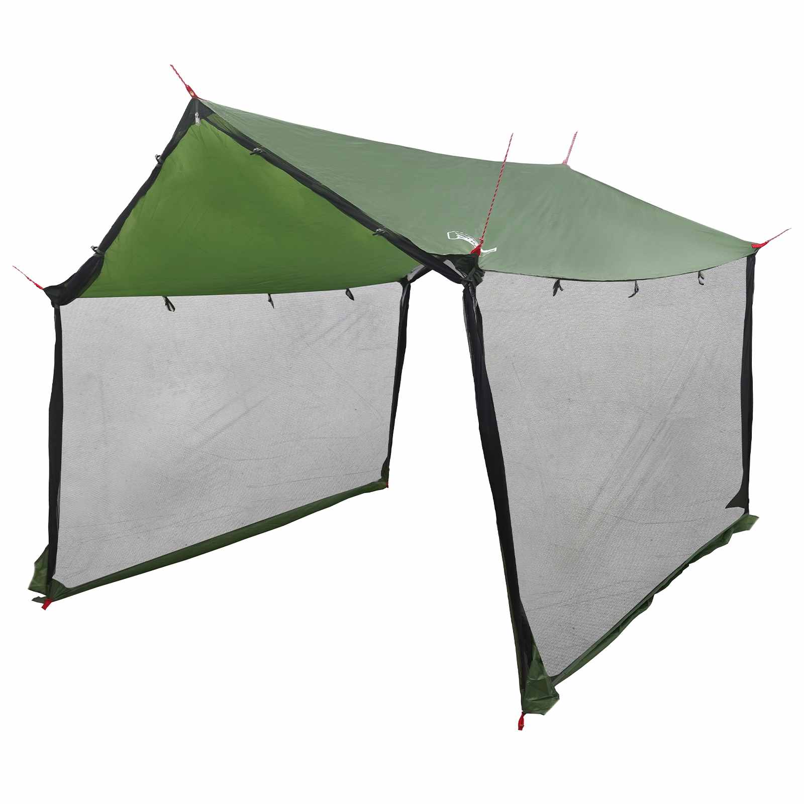 Camping-Tarp mit Netzwänden Grün 340 x 260 x 220 cm
