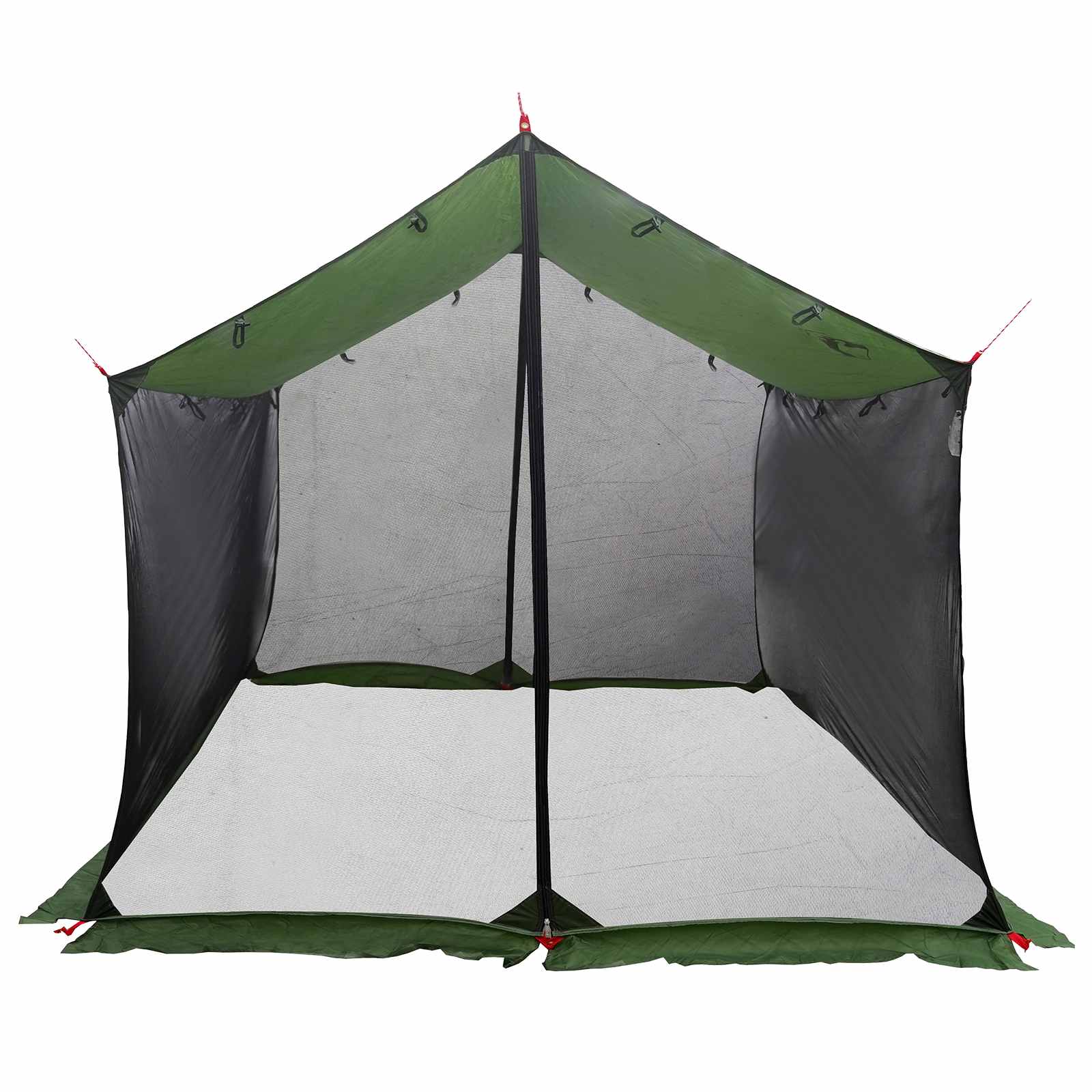 Camping-Tarp mit Netzwänden Grün 340 x 260 x 220 cm