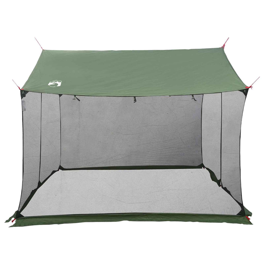 Camping-Tarp mit Netzwänden Grün 340 x 260 x 220 cm