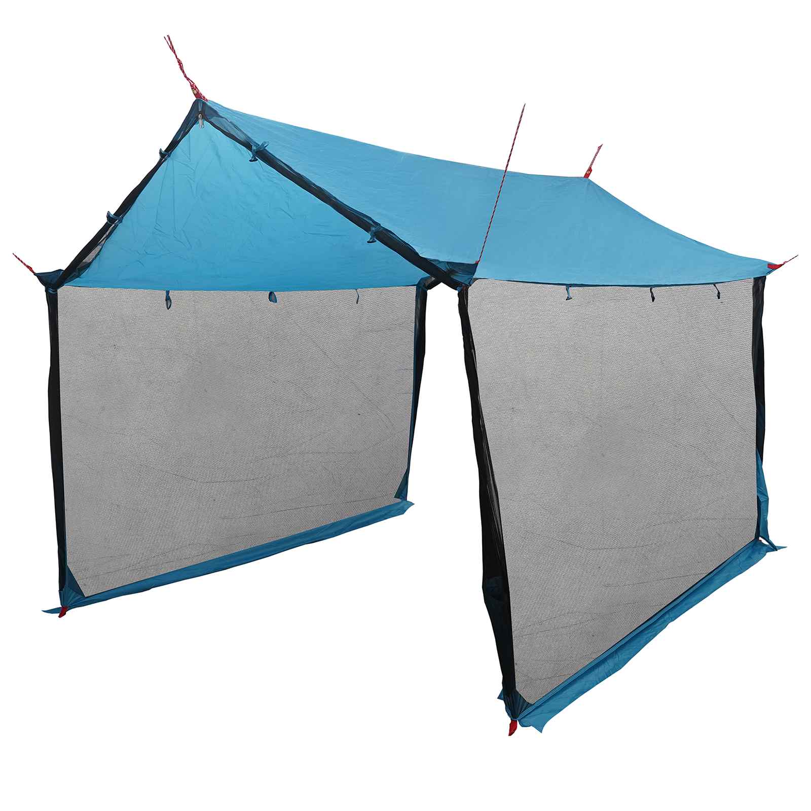 Camping-Tarp mit Netzwänden Blau 340 x 260 x 220 cm