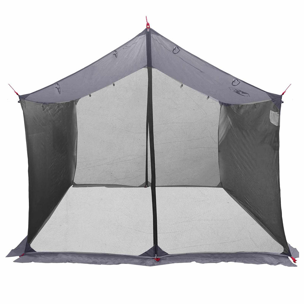 Camping-Tarp mit Netzwänden Grau und Orange 340 x 260 x 220 cm