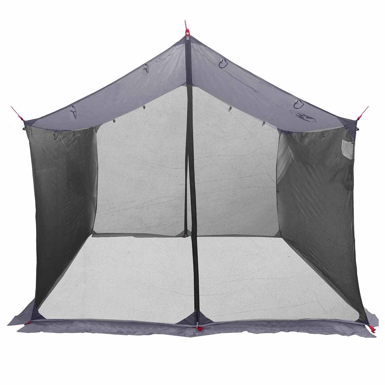 Camping-Tarp mit Netzwänden Grau und Orange 340 x 260 x 220 cm