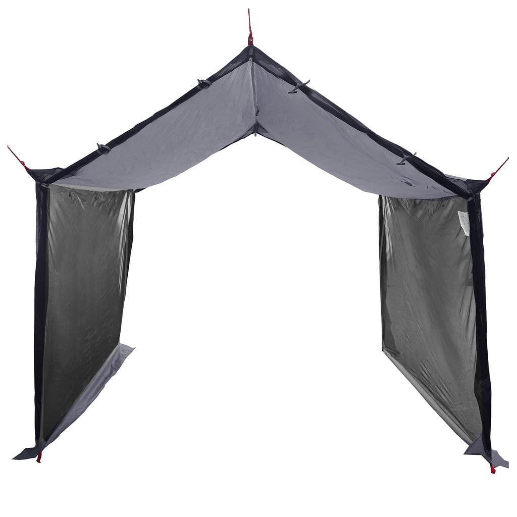 Camping-Tarp mit Netzwänden Grau und Orange 340 x 260 x 220 cm