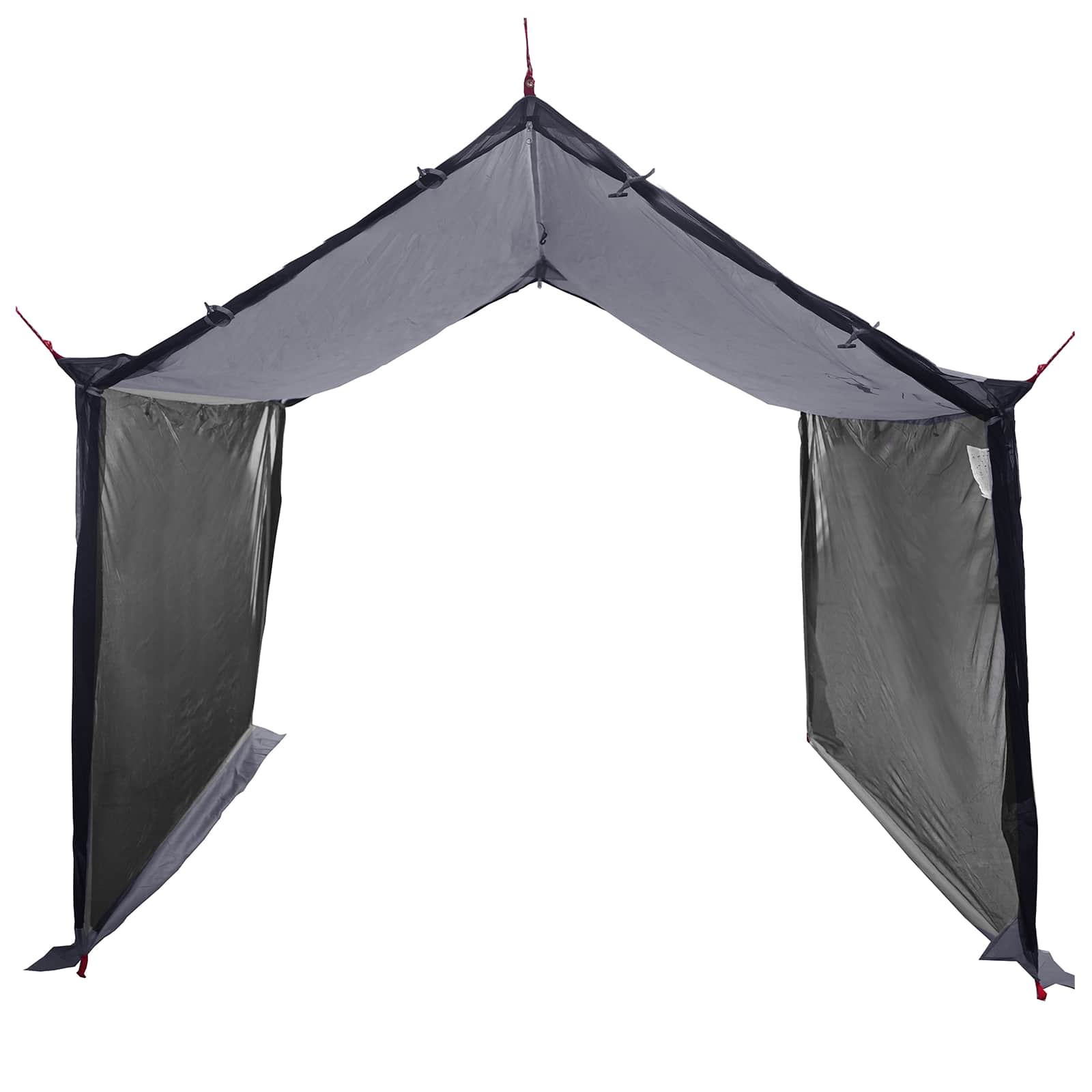 Camping-Tarp mit Netzwänden Grau und Orange 340 x 260 x 220 cm