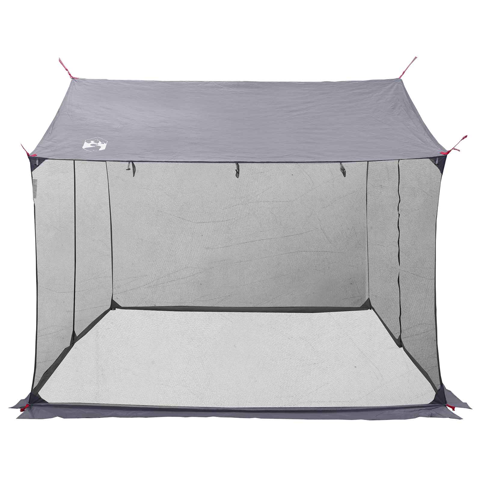 Camping-Tarp mit Netzwänden Grau und Orange 340 x 260 x 220 cm
